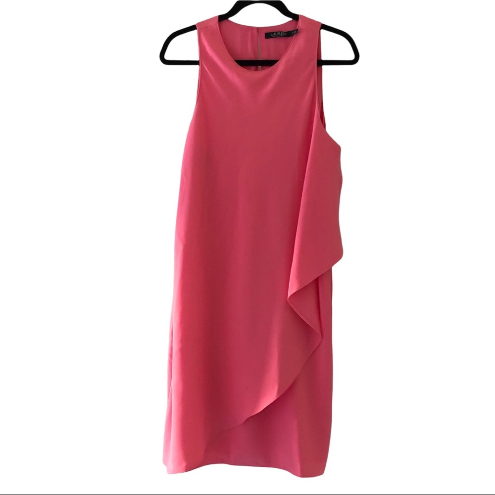 Lauren Ralph Lauren Pink Coral Sleeveless Dress Size 14